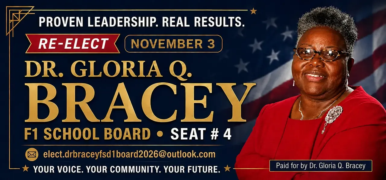 Re-Elect Dr. Gloria Q. Bracey Campaign Banner